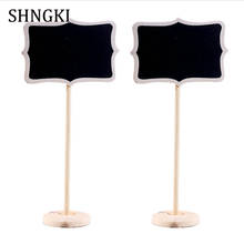 5PCS Mini Wood Chalkboard Blackboard Wooden Place Card Holder Table Number for School Event Office Decoration 2024 - buy cheap