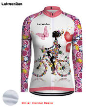 Sptgrvo rosa menina inverno camisa de ciclismo das mulheres manga longa mtb bicicleta roupas senhoras camisa da bicicleta mallot mujer invierno 2024 - compre barato