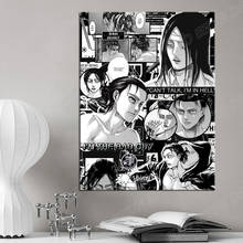 Pintura en lienzo de Shingeki No Kyojin Eren Yeager Attack on Titan, decoración de pared, imágenes artísticas para el hogar, decoración de sala de estar, impresiones, póster 2024 - compra barato