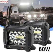 Barra de luz LED de trabajo impermeable, foco reflector de 4 pulgadas, 60W, 20LED, lámpara de trabajo para conducción fuera de carretera, barco, coche, Tractor, camión, UTV, 12V, 24V 2024 - compra barato