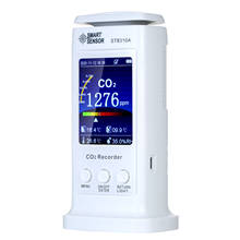 Monitor con SENSOR inteligente de CO2, probador de dióxido de carbono, Detector de calidad del aire, recargable por USB, Monitor de temperatura y humedad, analizador de Gas 2024 - compra barato