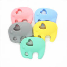 Chenkai 2PCS Silicone Elephant Teether DIY Baby Animal Pacifier Dummy Teething Nursing Soother Sensory Jewelry Toy gift BPA Free 2024 - buy cheap