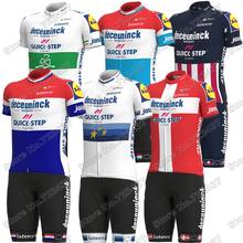 2021 Quick Step Cycling Jersey Set Men World Champion Europe Netherlands USA Ireland Cycling Clothing Race Road Bike Suit 2024 - buy cheap
