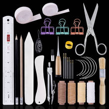 32 шт., набор инструментов MIUSIE для шитья кожи, с линейкой 2024 - купить недорого