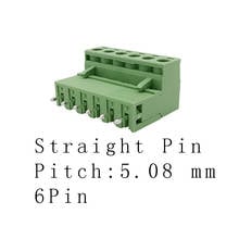 3/5/10Pair 6-12Pin 2EDG 5.08 PCB Screw Terminal Block Connector 2EDG 5.08mm Pitch Straight Needle Pin Header Plug Socket Adapter 2024 - buy cheap