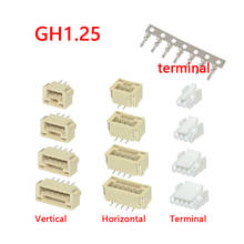 GH1.25 GH 1.25/1.27 1.25mm with lock Connector Socket Pin Header Vertical Horizontal JST Housing terminal 2 3 4 5 6 7 8 10 p 2024 - buy cheap