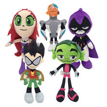 25cm teening titanes ir robin brinquedos de pelúcia dos desenhos animados robin besta menino raven cyborg starfire macio recheado brinquedos para crianças presentes de aniversário 2024 - compre barato