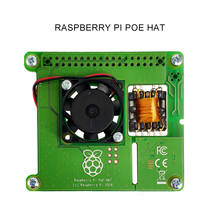 Плата расширения Raspberry Pi 4B/3B +, модуль питания Ethernet PoE, с охлаждением вентилятора 2024 - купить недорого