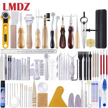 LMDZ Leather Craft Tools Kit Hand Sewing Stitching Punch Carving Work Saddle Set Professional Leather craft Accessories 2024 - buy cheap