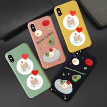 INS Korea Cute Strawberry Cake Avocado Phone Case for Iphone Xs MAX XR X 6 6s 7 8 Plus 11 Color Couple Soft Silcone Back Cover 2024 - buy cheap