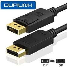 DisplayPort para Displayport Display Port DP Cabo 1.2 V 1080P 3D DP Audio Video Cable 1.8m 3m 5m Para TV Placa de vídeo Projetor 2024 - compre barato