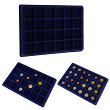 24 Coin /Jewelry Display Tray Storage Case For Store Display Supplies -Blue 2024 - buy cheap