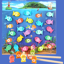 Montessori Children's Magnetic Fishing Toy Early Education Enlightenment Multifunctional Parent-child Game Matching Toy 2024 - buy cheap