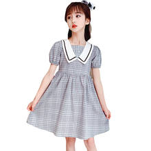 Платья для девочек, клетчатый узор вечерние платье для детей в стиле пэчворк для девочек детские летние платья детская повседневная одежда для детей; Костюмы для девочек 2024 - купить недорого