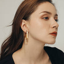 New Fashion Vintage Earrings Geometric Gold Metal Drop Earrings For Women Statement Irregular Dangle Earrings 2021 Trend Jewelry 2024 - buy cheap