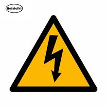 HotMeiNi 13cm x 11.4cm Car Sticker Decal Vinyl Car Bike Bumper Electric Warning Danger Sign 2024 - buy cheap