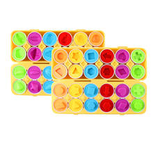 Matching Shapes and Colors Eggs Educational Game Toy Motor Skills Age 3+ 2024 - buy cheap