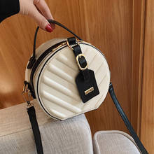Round Small PU Leather Crossbody Bag For Women's 2021 Fashion Design Shoulder Bags Female Handbags Quality Ladies Messenger Bags 2024 - buy cheap