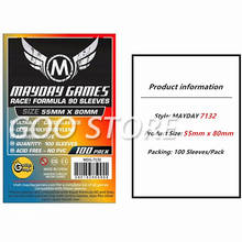 2 packs/lot MAYDAY Card Sleeve 7132 for 55*80mm Cards protector clear pack case Board Games Sleeves 2024 - buy cheap