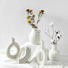 CHARON Nordic vase decoration home Geometry ceramic dried flower vases jarrones decorativos moderno room florero ornaments new 2024 - buy cheap