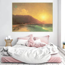 Citon-lienzo de pintura al óleo para decoración del hogar, póster de imagen, imagen de pared, vista al mar, para sala de estar 2024 - compra barato