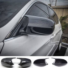 2PCS Real Carbon Fiber/ABS Mirror Cover E90 Car Rearview Mirror Cap Cover Direct Replace For BMW E90 E91 08-11 E92 E93 10-13 LCI 2024 - buy cheap