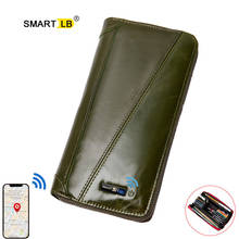 Smart Anti-lost Wallet Bluetooth-compatible Genuine Leather Women Wallets Coin Pocket  Long Purse Zipper Lady Wallet Card Holder 2024 - buy cheap