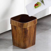 Cubo de basura Retro Para el hogar, de imitación, de madera maciza, para cocina, baño, 1 unidad 2024 - compra barato