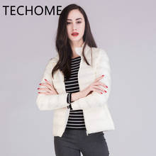 TECHOME Ladies Stand Collar White Duck Down Jacket Women Winter Slim Short Down Coat Ultra Light Plus Size 3XL Plain Parkas 2024 - buy cheap