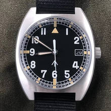 Retro Pilot W10 Mens Watch NH35 Automatic Mechanical Wristwatch 100M Diver Watch Air Force Sports Sapphire Luminous Clocks 2021 2024 - buy cheap