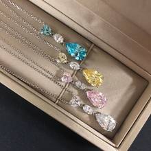 Fashion Shining AAAAA Zircon Necklaces Pendants For Women Ladies Necklace Jewelry Luxury Pendant For Anniversary Gift 2024 - buy cheap