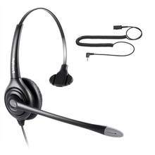 Call center headset with 2.5mm plug for Linksys Spa Polycom Grandstream Panasonic Zultys Gigaset and Cordless phones 2024 - buy cheap