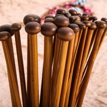 Juego de agujas de tejer de bambú para el hogar, kit de agujas de tejer de bambú para el hogar, con mango de ganchillo, 36 Uds. 2024 - compra barato