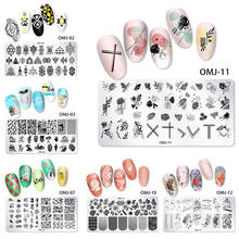12*6cm Christmas Butterfly Design Stamping Plates Nail Art Image Plate Stencil Tools Stamp Template Stainless Steel Plate 2024 - buy cheap