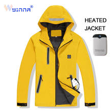 Men Women USB Electric Heating Hiking Jacket Winter Windproof Waterproof Warm Riding Clothing with Battery  Size from M-XXXL 2024 - buy cheap