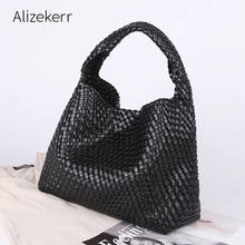 Large Capacity Woven Tote Hand Bags Women 2021 Luxury Designer Top Quality Big Soft Purse And Handbag Ladies Casual Shoulder Bag 2024 - buy cheap