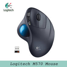 Logitech m570 mouse ótico sem fio 2.4g, mouses ergonômicos com suporte para testes oficiais para windows 10/8/7, mac os 2024 - compre barato