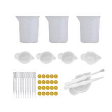 DIY Crystal Silicone Mold Set With Measuring Cup Stick Handmade Jewelry Making Tool sets kit 2024 - buy cheap