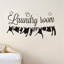 Laundry Room Wall Stickers Creative New Design Wall Decoration Removable Vinyl Wall Decals Waterproof Home Decor Wallpaper 2024 - buy cheap