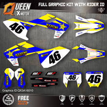 Kit de decalques personalizados para motor queen x, adesivos com gráficos da equipe husqvarna decalque 2016-18 tc fc tx fx fs 17-19 te te fe 125-450cc 010 2024 - compre barato