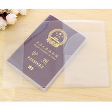 1 Uds. Porta pasaporte transparente de silicona resistente al agua y a la suciedad, tarjetero de tarjeta de identificación, tarjetero de tarjeta de crédito 9x 13,1 cm 2024 - compra barato