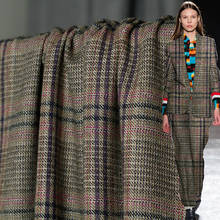 Tecido japonês xadrez fio tingido de lã 100% lã, colete feminino de outono, tecido para costura alfaiate frete grátis 2024 - compre barato