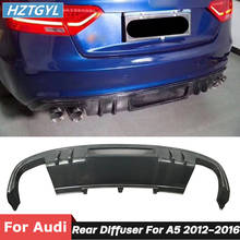 Carbon Fiber Material Rear Bumper Chin Lip Spoiler Diffuser For Audi A5 Coupe Car Body Kit 2012-2016 2024 - buy cheap