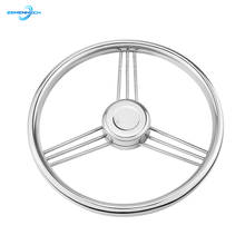 13-1/2'' 342mm Steering Wheel 316 Stainless Steel Marine Grade 3 Spoke 15 Degree Boat Yacht Accessories Polish Barco Camper Van 2024 - buy cheap