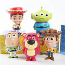 Bonecos desenhos animados toy story 4, woody buzz lotso hamm o porquinho rex modelo coleção de brinquedos para presente infantil 2024 - compre barato