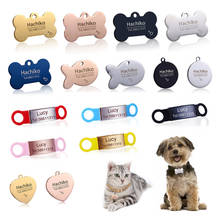 YVYOO-Collar de identificación para perro y gato, colgante con nombre para mascota, hueso, accesorio para cachorro 2024 - compra barato