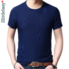 2022 New Casual Short Sleeve T Shirt Men Tshirt Summer Men's Clothing Argyle T-shirt Streetwear Fashion Tee Shirts Tshirts 52706 2024 - buy cheap