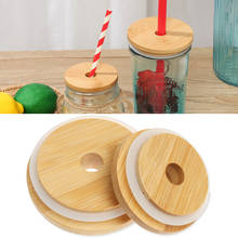 Tapas de madera de bambú para almacenamiento de batidos, accesorios de cocina de 70/86mm, tapa de tarro de albañil 2024 - compra barato