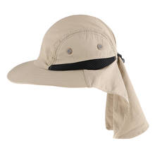 Sombrero de protección solar para hombre y mujer, gorra de ala ancha para acampar, color caqui, para playa y verano 2024 - compra barato