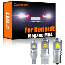 Zoomsee 2 pces reverso branco conduzido para renault megane iv 4 mk4 2016-2018 canbus exterior backup traseiro lâmpada de cauda luz kit de lâmpada de automóvel 2024 - compre barato